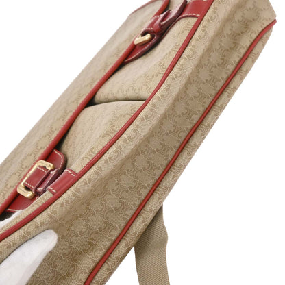 Celine Beige PVC Macadam Shoulder Bag