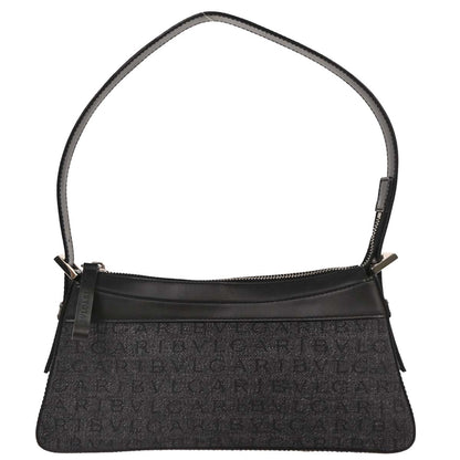 Bvlgari Black Canvas Logomania Handbag