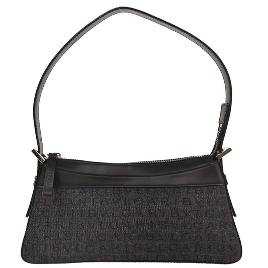 Bvlgari Black Canvas Logomania Handbag