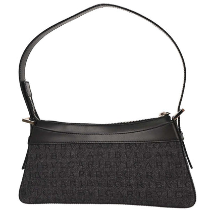 Bvlgari Black Canvas Logomania Handbag