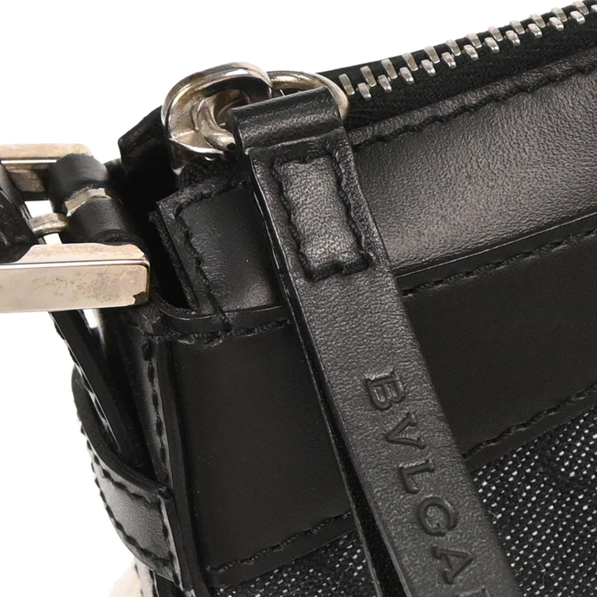 Bvlgari Black Canvas Logomania Handbag