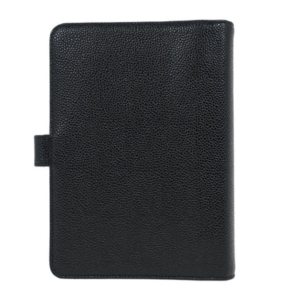 Chanel 1997-1999 Black Caviar Note Book Cover Small Good