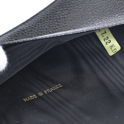 Chanel 1997-1999 Black Caviar Note Book Cover Small Good