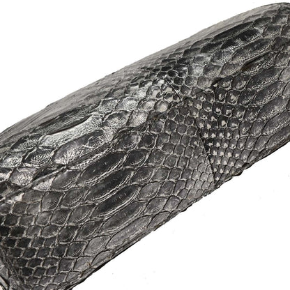 Chanel * 2006-2008 Silver Python Medium Single Flap Shoulder Bag