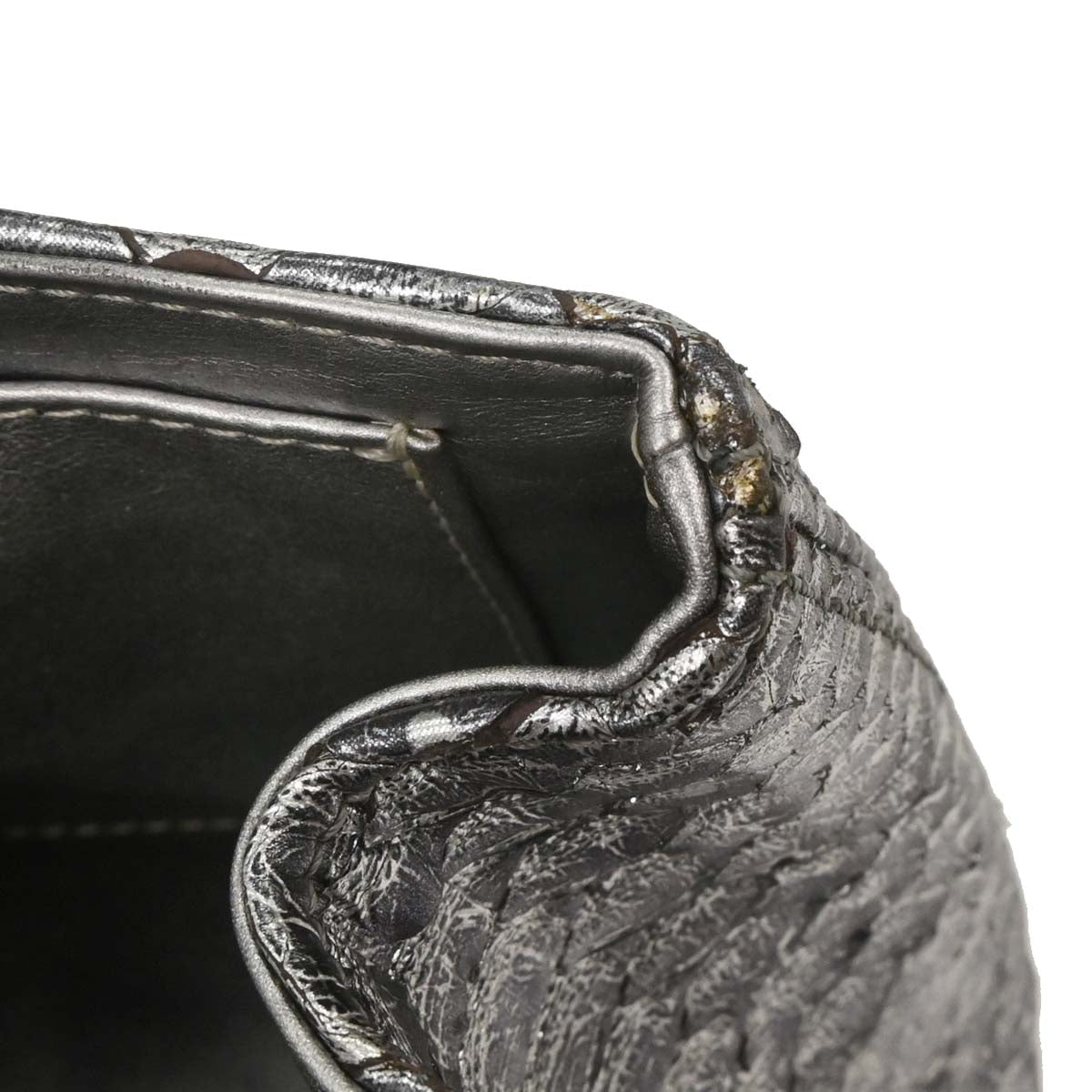 Chanel * 2006-2008 Silver Python Medium Single Flap Shoulder Bag