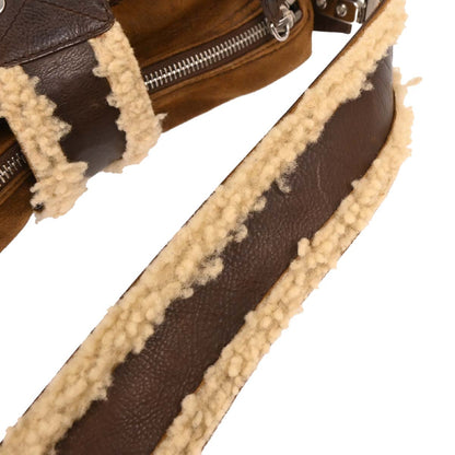 Christian Dior Brown Mouton Flight Shoulder Bag