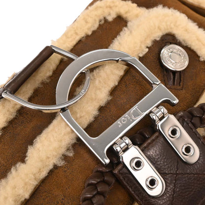 Christian Dior Brown Mouton Flight Shoulder Bag