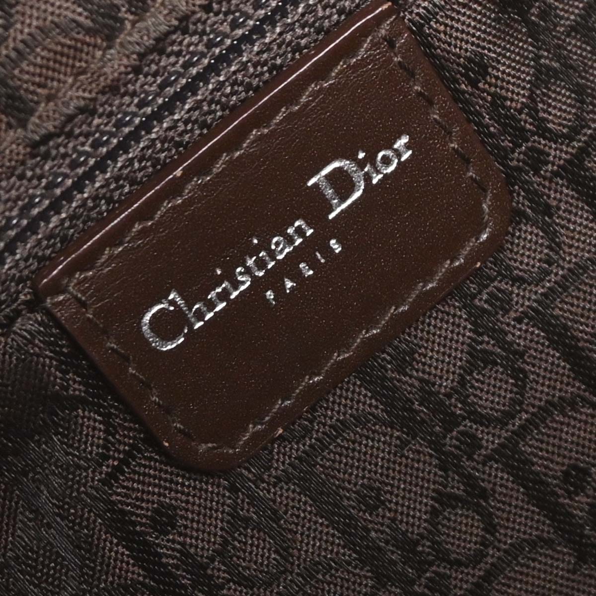 Christian Dior Brown Mouton Flight Shoulder Bag