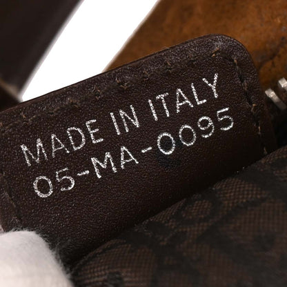 Christian Dior Brown Mouton Flight Shoulder Bag