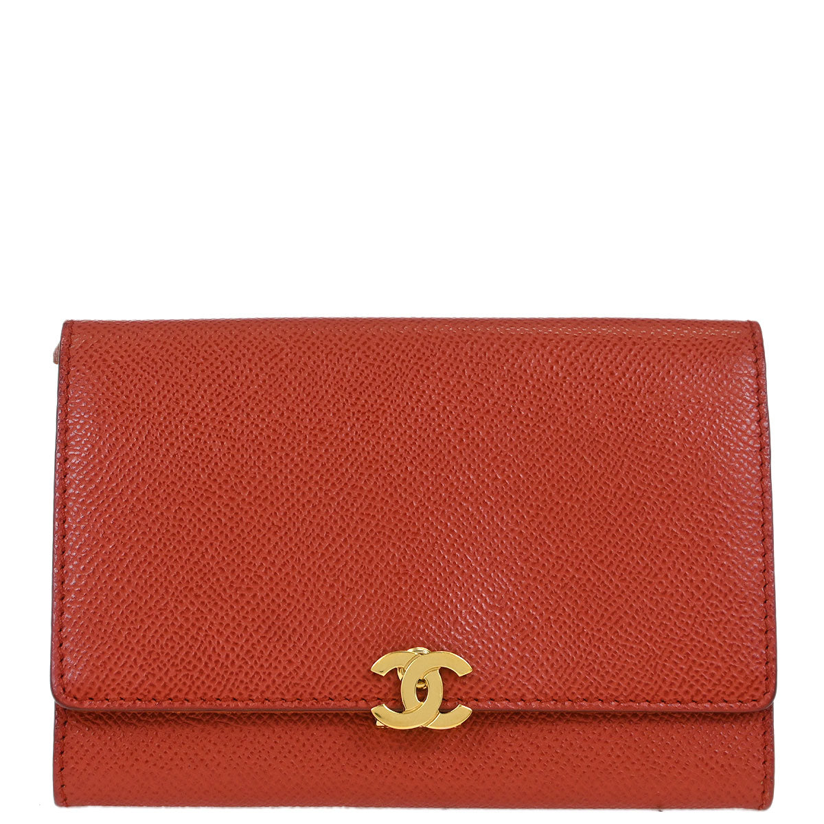 Chanel 1997-1999 Vermilion Red Caviar Wallet Purse