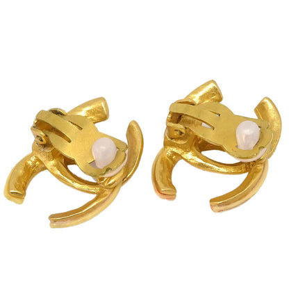 Chanel Gold CC Earrings Clip-On 00T