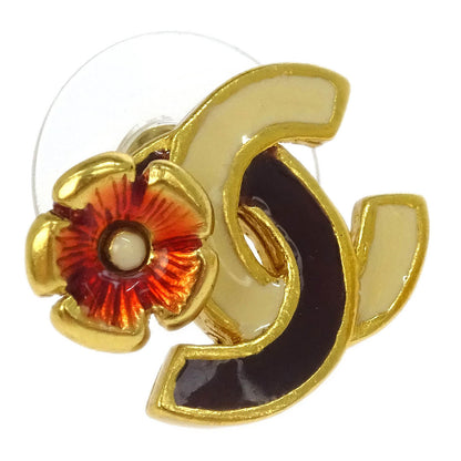 Chanel Piercing Earrings Gold CC 03P