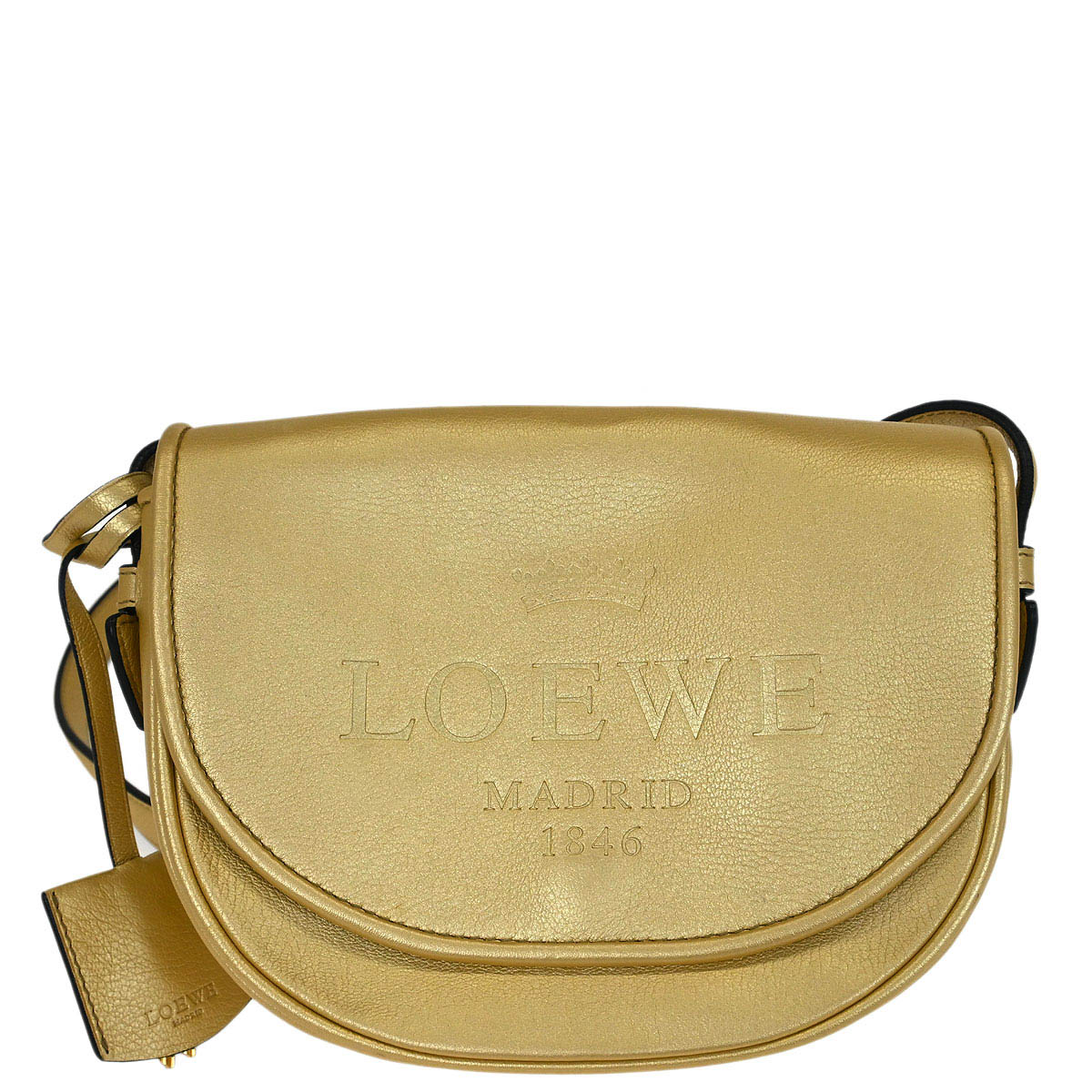 Loewe * Gold Leather Heritage Shoulder Bag