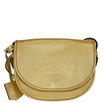Loewe * Gold Leather Heritage Shoulder Bag