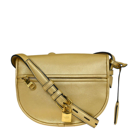 Loewe * Gold Leather Heritage Shoulder Bag