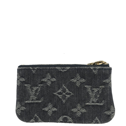 Louis Vuitton Monogram Denim Pochette Cles Coin Wallet M95616