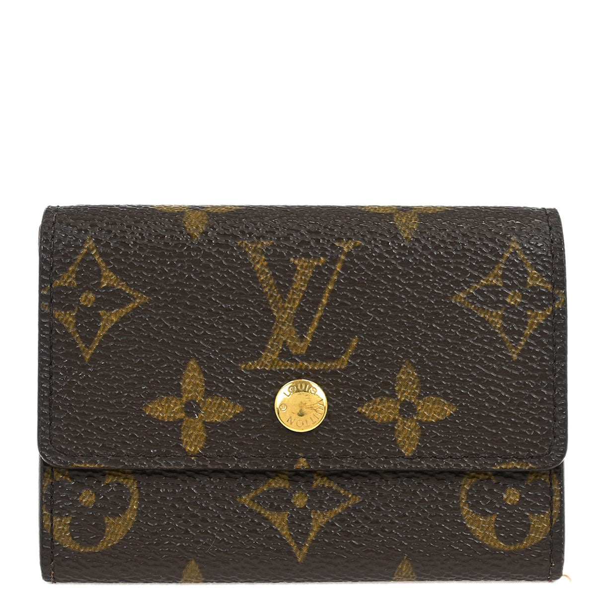 Louis Vuitton Monogram Porte Monnaie Plat Coin Case Wallet M61930