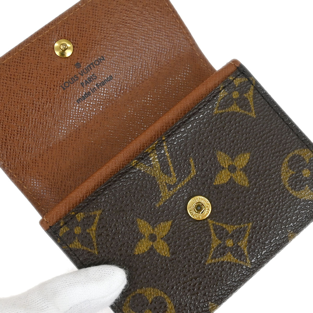 Louis Vuitton Monogram Porte Monnaie Plat Coin Case Wallet M61930