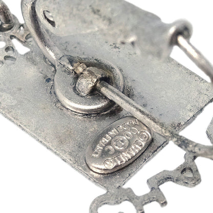 Chanel Dangle Piercing Earrings Silver 00C