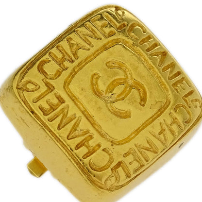 Chanel Square Earrings Clip-On Gold 99A