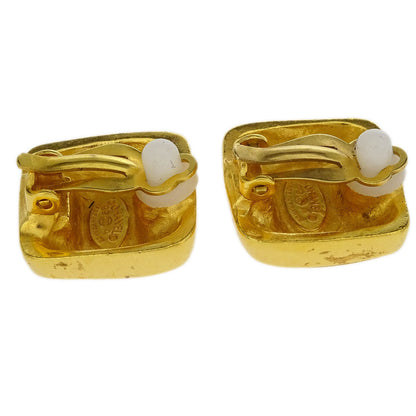 Chanel Square Earrings Clip-On Gold 99A