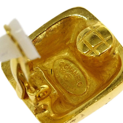 Chanel Square Earrings Clip-On Gold 99A
