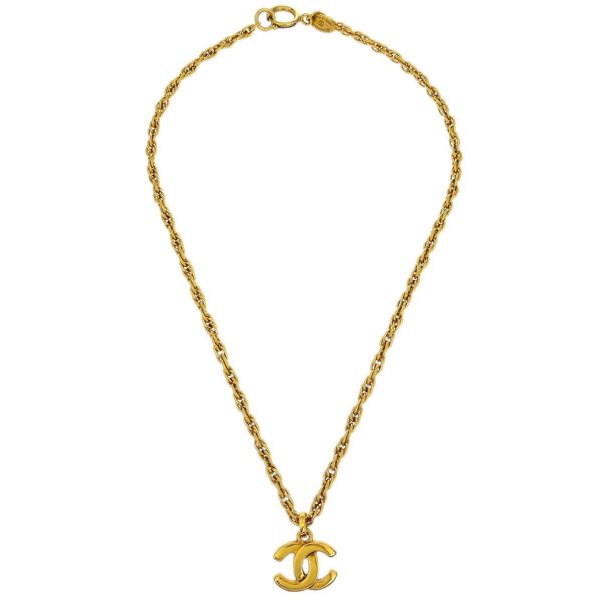 Chanel Gold CC Chain Pendant Necklace