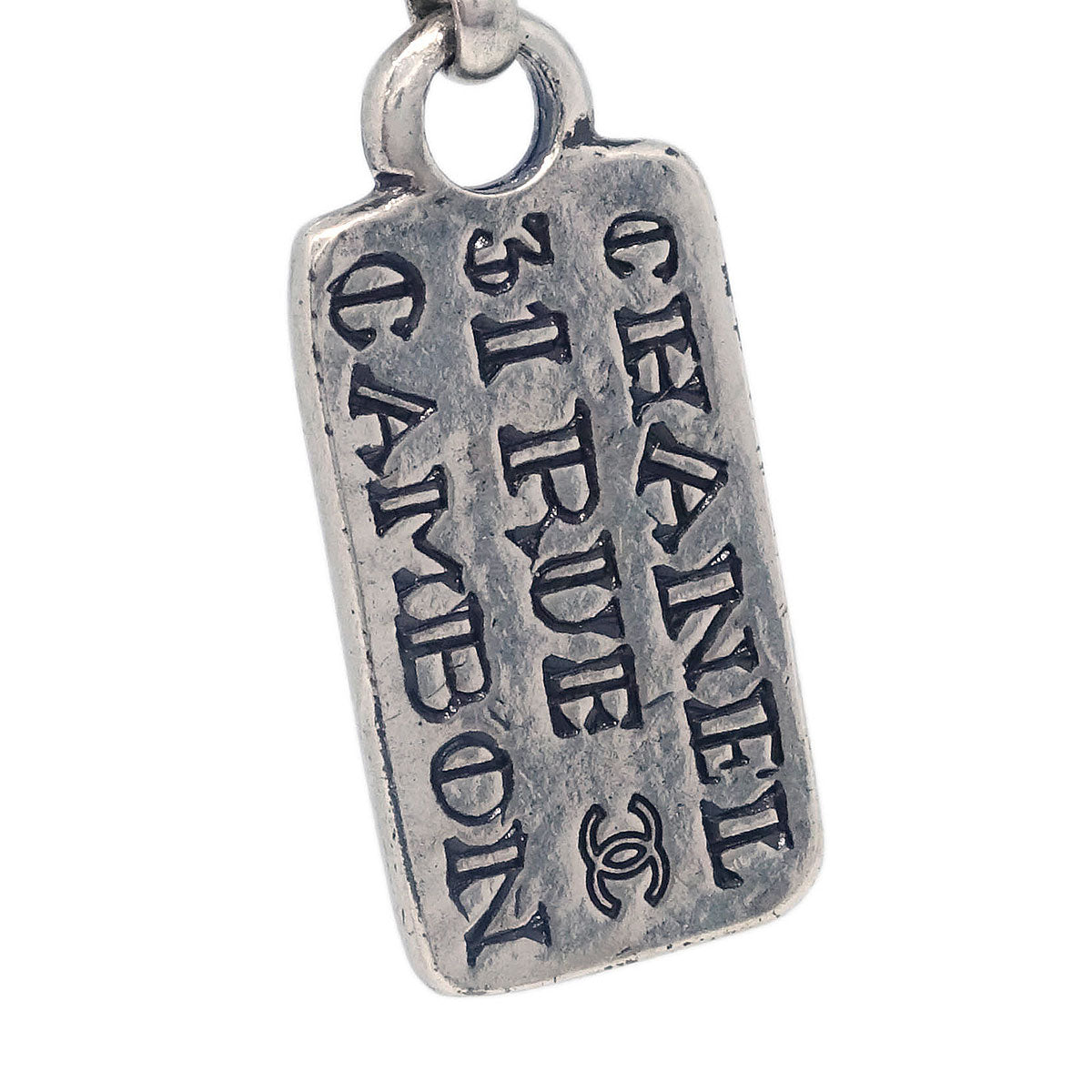 Chanel Dangle CC Earrings Clip-On Silver 99A