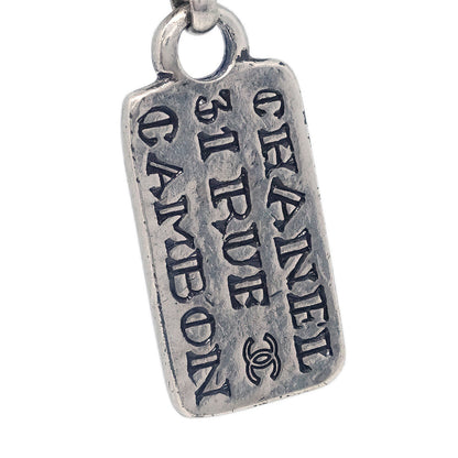 Chanel Dangle CC Earrings Clip-On Silver 99A