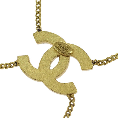 Chanel Gold CC Pendant Necklace Rhinestone 01C
