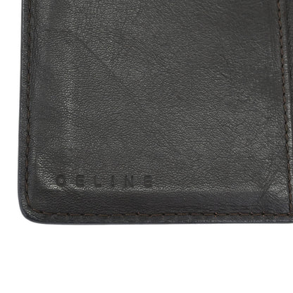 Celine * Brown Leather Canvas Macadam Wallet