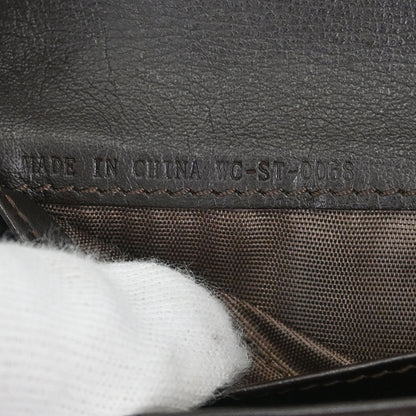 Celine * Brown Leather Canvas Macadam Wallet