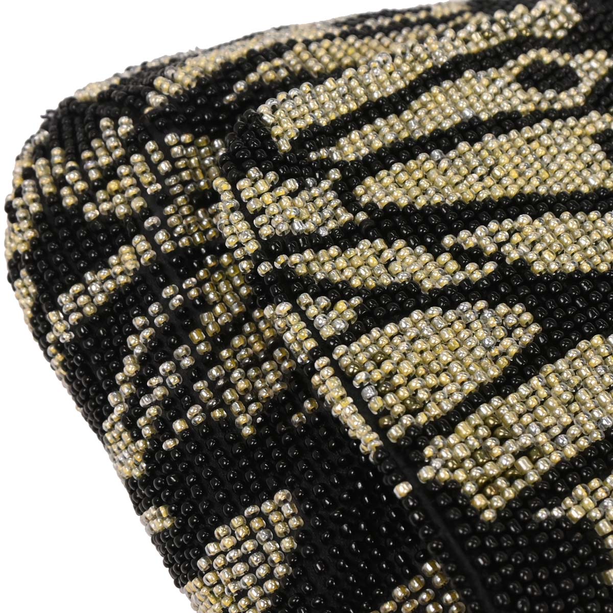 Gucci Black Gray Beaded Handbag