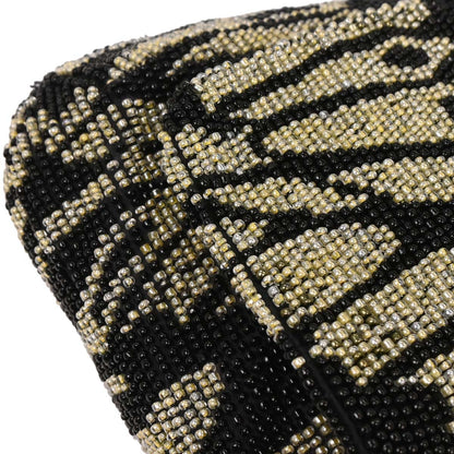 Gucci Black Gray Beaded Handbag