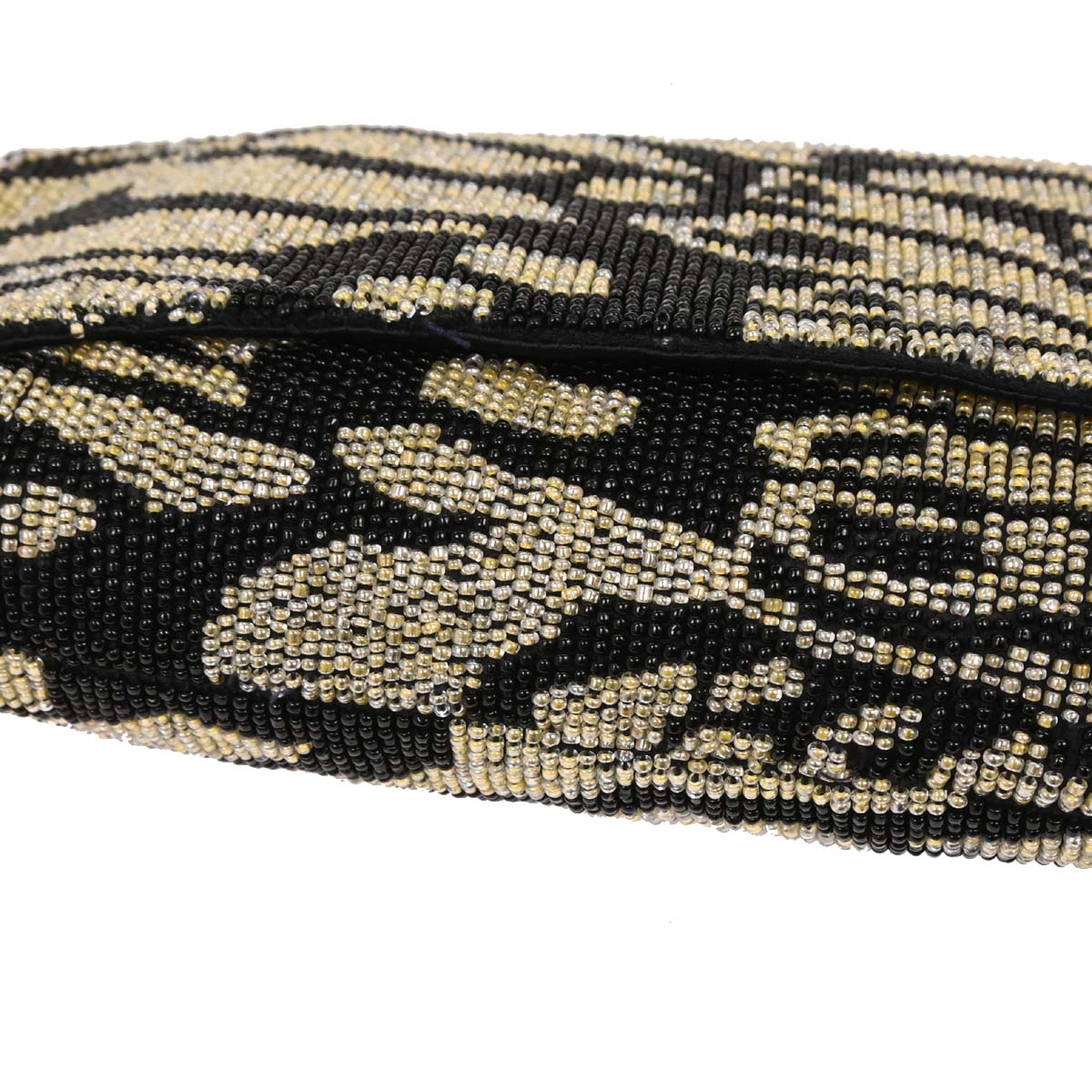 Gucci Black Gray Beaded Handbag