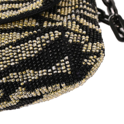 Gucci Black Gray Beaded Handbag