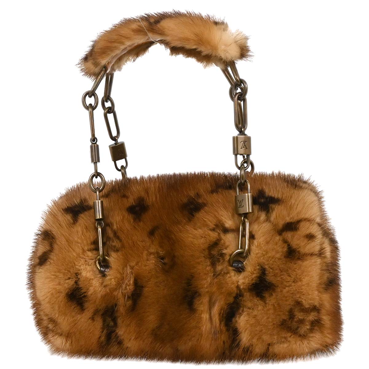 Louis Vuitton * 2004 Monogram Mink Crocodile Mini Papillon Handbag M92703