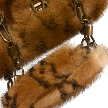 Louis Vuitton * 2004 Monogram Mink Crocodile Mini Papillon Handbag M92703