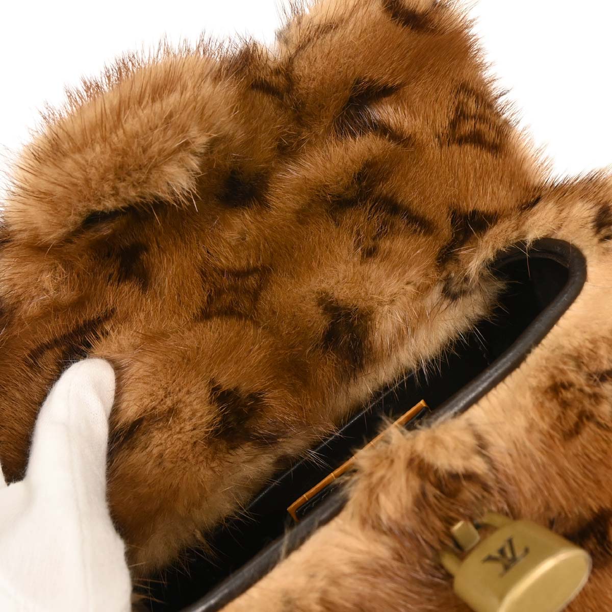 Louis Vuitton * 2004 Monogram Mink Crocodile Mini Papillon Handbag M92703