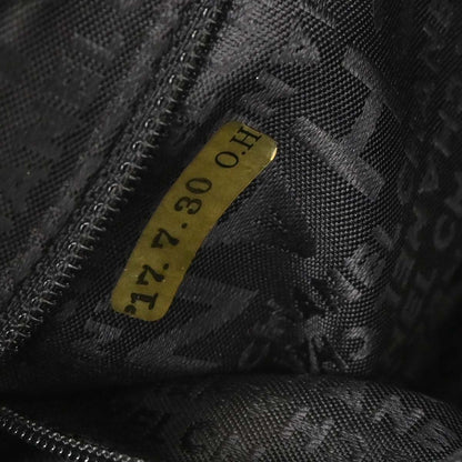 Chanel 2005-2006 Black Silver Cotton Jacquard Chain Handbag