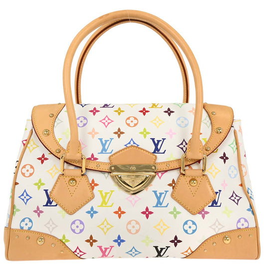 Louis Vuitton White Multicolor Beverly GM Handbag M40201