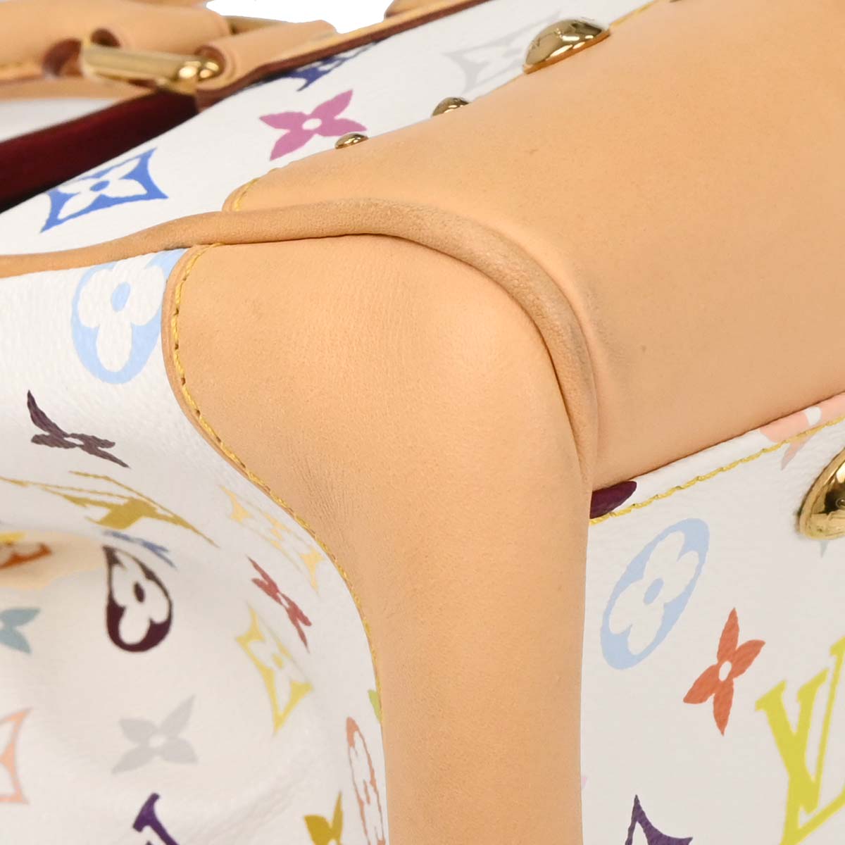 Louis Vuitton White Multicolor Beverly GM Handbag M40201