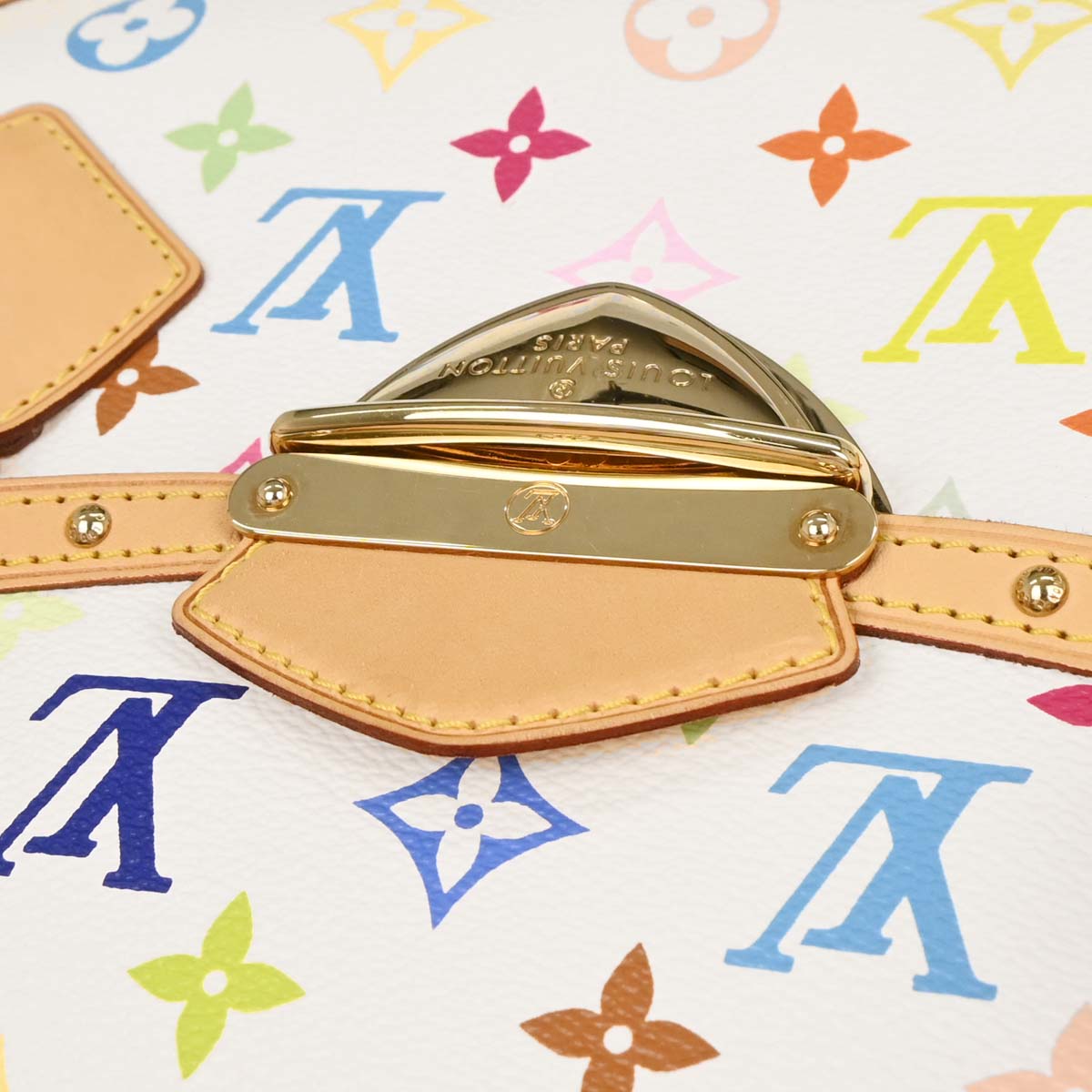 Louis Vuitton White Multicolor Beverly GM Handbag M40201