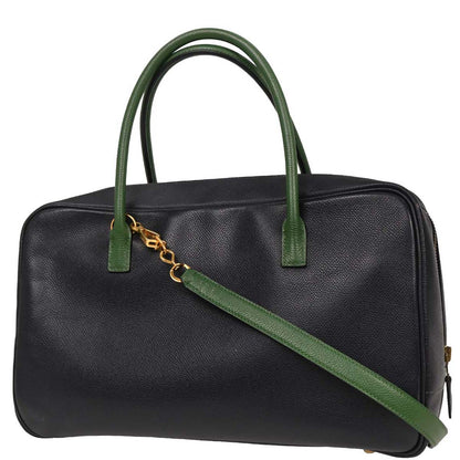 Hermes Green Blue Indigo Courchevel Lorraine Handbag