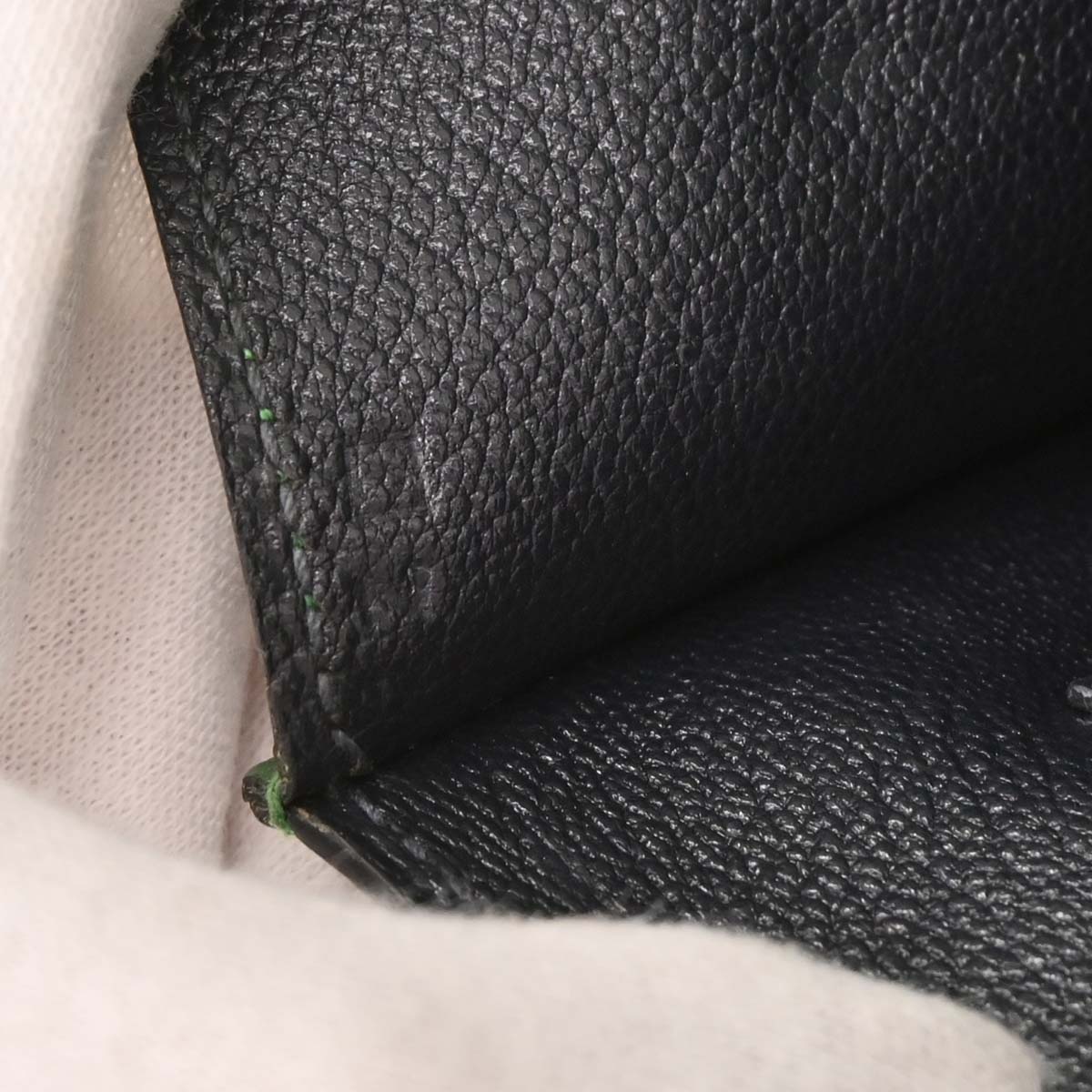 Hermes Green Blue Indigo Courchevel Lorraine Handbag