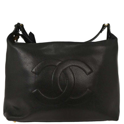 Chanel 1994-1996 Black Caviar Shoulder Bag