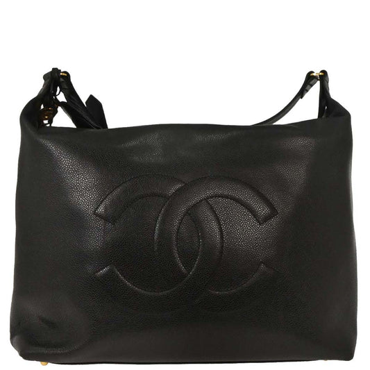 Chanel 1994-1996 Black Caviar Shoulder Bag