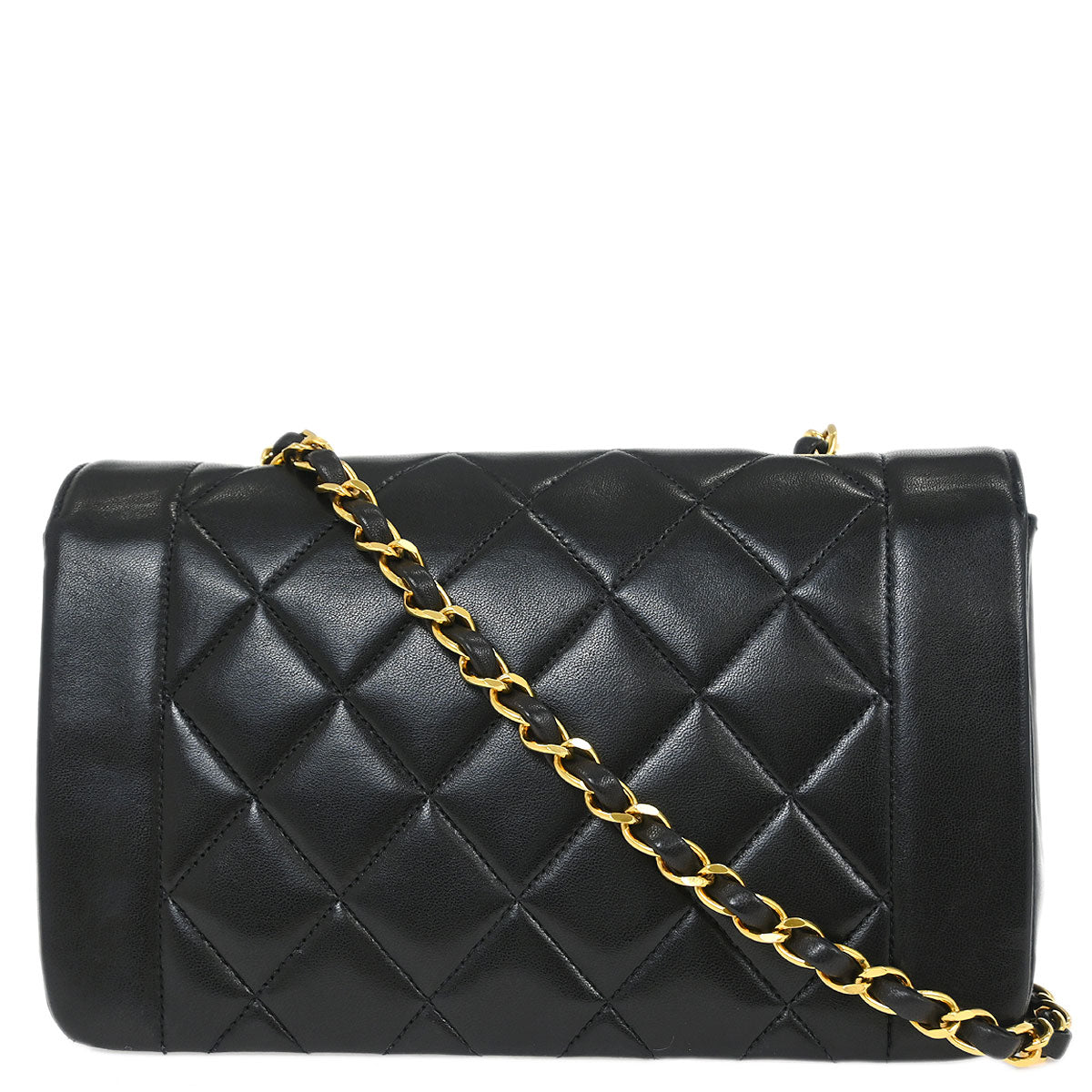 Chanel Black Lambskin Small Diana Shoulder Bag