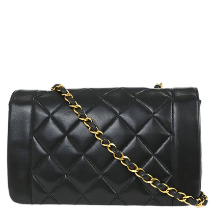 Chanel Black Lambskin Small Diana Shoulder Bag