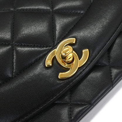 Chanel Black Lambskin Small Diana Shoulder Bag